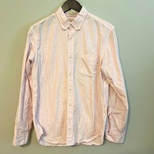 J Crew button down - pink striped- cotton